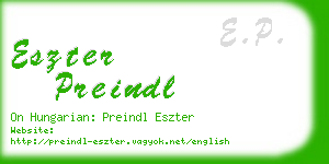 eszter preindl business card